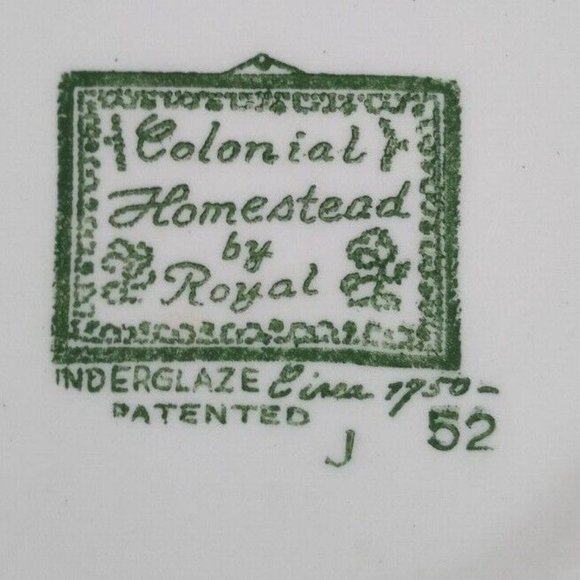 Vtg 50's Colonial Homestead Underglaze By Cirsa 6.25" Plate #J 52 Spinning Wheel - Picture 4 of 4